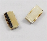 0.3 15Pin 前插后掀盖（后压）H1.0mm FPC连接器图,0.3 15PIN 翻盖式FPC连接器H.0图片,0.3 15Pin掀盖FPC连接器相片,0.3 15PIN掀盖式插座图,0.3 15Pin 掀盖式 FFC连接器图,0.3mm Pitch 15Pin Down Contact ZIF Fpc Connector Picture