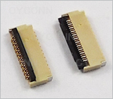 0.3 23Pin 前插后掀盖（后压）H1.0mm FPC连接器图,0.3 23PIN 翻盖式FPC连接器H.0图片,0.3 23Pin掀盖FPC连接器相片,0.3 23PIN掀盖式插座图,0.3 23Pin 掀盖式 FFC连接器图,0.3mm Pitch 23Pin Down Contact ZIF Fpc Connector Picture