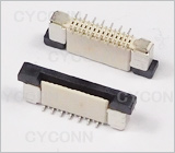 0.5 14Pin 立贴FPC连接器图,0.5 14Pin 立式贴片FPC连接器图，0.5 14Pin SMT FPC Connector Picture,0.5 14 立贴FFC连接器座图,0.5S-1-14PB