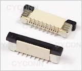 0.5 15Pin 立贴FPC连接器图,0.5 15Pin 立式贴片FPC连接器图，0.5 15Pin SMT FPC Connector Picture,0.5 15P 立贴FFC连接器座图,0.5S-1-15PB