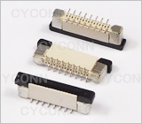 0.5 16Pin 立贴FPC连接器图,0.5 16Pin 立式贴片FPC连接器图，0.5 16Pin SMT FPC Connector Picture,0.5 16P 立贴FFC连接器座图,0.5S-1-16PB