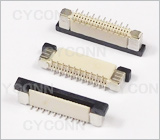 0.5 20Pin 立贴FPC连接器图,0.5 20Pin 立式贴片FPC连接器图，0.5 20Pin SMT FPC Connector Picture,0.5 20 立贴FFC连接器座图,0.5S-1-20PB