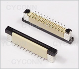 0.5 23Pin 立贴FPC连接器图,0.5 23Pin 立式贴片FPC连接器图，0.5 23Pin SMT FPC Connector Picture,0.5 23P 立贴FFC连接器座图,0.5S-1-23PB