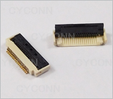 0.5mm 18PIN 带卡扣 掀盖 FPC连接器图，0.5mm 18Pin 带卡点 翻盖式FPC连接器图,0.5mm Pitch 18Pin down Contact ZIF Fpc Connector Picture