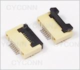 0.5mm 7PIN 掀盖 FPC连接器图，0.5mm7Pin翻盖式FPC连接器图，0.5 7Pin 掀盖式 FFC连接器图,0.5mm Pitch 7Pin down Contact ZIF Fpc Connector Picture