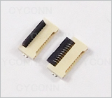 0.5 10Pin 前插后掀盖（后压）H1.2mm FPC连接器图,0.5 10PIN 翻盖式FPC连接器H.2图片,0.5 10Pin掀盖FPC连接器相片,0.5 10PIN掀盖式插座图,0.5 10Pin 掀盖式 FFC连接器图,0.5mm Pitch 10Pin Double Contact ZIF Fpc Connector Picture