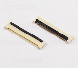 0.5 30Pin 前插后掀盖（后压）H1.2mm FPC连接器图,0.5 30PIN 翻盖式FPC连接器H.2图片,0.5 30Pin掀盖FPC连接器相片,0.5 30PIN掀盖式插座图,0.5 30Pin 掀盖式 FFC连接器图,0.5mm Pitch 30Pin Double Contact ZIF Fpc Connector Picture