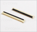 0.5 45Pin 前插后掀盖（后压）H1.2mm FPC连接器图,0.5 45PIN 翻盖式FPC连接器H.2图片,0.5 45Pin掀盖FPC连接器相片,0.5 45PIN掀盖式插座图,0.5 45Pin 掀盖式 FFC连接器图,0.5mm Pitch 45Pin Double Contact ZIF Fpc Connector Picture