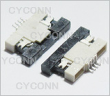 0.5 4P 高1.2 FPC连接器下接，0.5 4P 下接 FPC连接器，0.5 4P 抽屉式下接FPC座，0.5mmFPC卧贴4P,0.5S-3X-4PWB