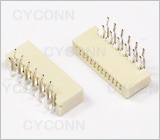 1.0 12Pin 弯插单面接触不带锁FPC连接器图，1.0 12Pin弯脚插板FPC连接器图片，1.0 12P DIP FPC插座图，1.0mm 12Pin 90° DIP No ZIF FPC Connector Picture