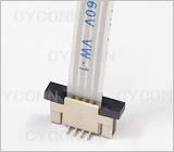 1.0立贴单面接FPC连接器，1.0mm立式单面接贴片FPC座，1.0立贴带锁扣FFC连接器
