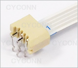 1.0弯插单面接FPC连接器，1.0mm 插板式 FPC连接器 不带锁 弯脚 单面接
