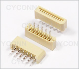 1.0 11Pin直插单面接触不带锁FPC连接器图，1.0 11Pin插板FPC连接器图片，1.011P FPC插座图，1.0mm 11Pin DIP No ZIF FPC Connector Picture