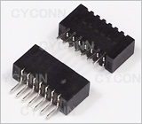 1.0mmFPC连接器7Pin双面接图，1.0mmFPC座7Pin，1.0mmFPC卧贴7P，1.0 7P双面接不带锁扣图