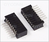 1.0 8P卧贴双面接不带锁扣图，1.0mmFPC连接器8Pin双面接图，1.0FPC座8Pin图，1.0mmFPC卧贴8Pin图，1.0mm 8Pin SMT NO ZIF  Double Contact FPC Connector Picture