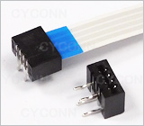 1.0 4P 弯脚双面接触FPC连接器图,1.0 4Pin 90° 插板双面接触FPC连接器图,1.0 4P 卧式插板 双面接FFC连接器图,1.0 4PIn 90° DIP NO ZIF  Double Contact FPC Connector Picture