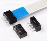 1.0 6P 弯脚双面接触FPC连接器图,1.0 6Pin 90° 插板双面接触FPC连接器图,1.0 6P 卧式插板 双面接FFC连接器图,1.0 6PIn 90° DIP NO ZIF  Double Contact FPC Connector Picture
