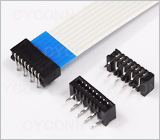 1.0 8P 弯脚双面接触FPC连接器图,1.0 8Pin 90° 插板双面接触FPC连接器图,1.0 8P 卧式插板 双面接FFC连接器图,1.0 8PIn 90° DIP NO ZIF  Double Contact FPC Connector Picture