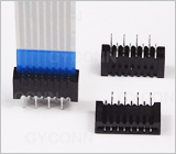 1.0 8Pin 直插双面接触连接器图,1.0 8Pin DIP FPC座,1.0 8PIN 立式插板双面接FPC连接器图片,1.0 8Pin 插板双面接触FFC连接器无锁扣图,1.0mm 8PIN DIP No ZIF Double Contact FPC Connector Picture