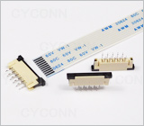 1.0 10P DIP FPC连接器带锁图,1.0 10PIN 立式插板FPC连接器图片,1.0 10P 直插板带锁扣FPC连接器图,1.010Pin 插板FPC连接器图片,1.0 10Pin DIP Zif FPC connector picture