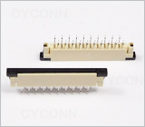 1.0 20P DIP FPC连接器带锁图,1.0 20PIN 立式插板FPC连接器图片,1.0 20P 直插板带锁扣FPC连接器图,1.020Pin 插板FPC连接器图片,1.0 20Pin DIP Zif FPC connector picture