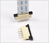 1.0 8P DIP FPC连接器带锁图,1.0 8PIN 立式插板FPC连接器图片,1.0 8P 直插板带锁扣FPC连接器图,1.08Pin 插板FPC连接器图片,1.0 8Pin DIP Zif FPC connector picture
