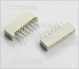 1.0 13PIN FPC插座单面接，插板式，1.0mm FPC连接器 13PIN 插板式