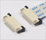 1.0 10P抽屉式上接FPC连接器,1.0 10P FPC连接器上接,1.0 10Pin 上接 抽屉式 FPC连接器,1.0FPC座10Pin，1.0mmFPC卧贴10Pin,