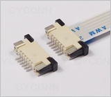 1.0 6P抽屉式上接FPC连接器,1.0 6P FPC连接器上接,1.0 6Pin 上接 抽屉式 FPC连接器,1.0FPC座6P，1.0mmFPC卧贴6Pin,