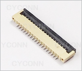 1.0 18PIN 掀盖式下接FPC连接器H2.0，1.0 18P翻盖式下接FPC座高2.0mm