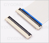 1.0 24PIN 掀盖式下接FPC连接器H2.0，1.0 24P翻盖式下接FPC座高2.0mm
