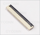 1.0 12PIN 掀盖式下接FPC连接器H2.0，1.0 12P翻盖式下接FPC座高2.0mm