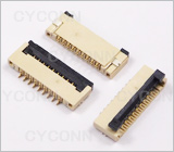 1.0 9PIN 掀盖式下接FPC连接器H2.0，1.0 9P翻盖式下接FPC座高2.0mm
