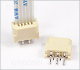 1.25 5Pin直插单面接触不带锁FPC连接器图，1.25 5Pin插板FPC连接器图片，1.25 5P FPC插座图，1.25mm 5Pin DIP No ZIF FPC Connector Picture