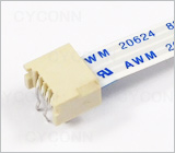 1.25弯插板FPC连接器,1.25弯脚插FPC连接器，1.25 90° DIP FPC座,1.25卧式插板FPC连接器无锁扣,1.25mm 90° DIP No ZIF FPC Connector