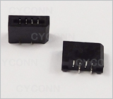 1.25 4Pin 立贴双面接触连接器图,1.25 4PIN 立式贴片双面接FPC连接器图片,1.25 4Pin 立贴双面接触FFC连接器无锁扣图,1.25mm 4PIN SMT No ZIF Double Contact FPC Connector Picture
