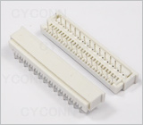 1.25 28Pin 弯插带锁扣FPC连接器图，1.25 28Pin弯脚插板FPC连接器图片，1.25 28P DIP FPC插座图，1.25mm 28Pin 90° DIP ZIF FPC Single Contact Connector Picture