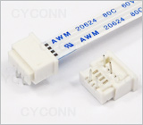1.25 4Pin 弯插带锁扣FPC连接器图，1.25 4Pin弯脚插板FPC连接器图片，1.25 4P DIP FPC插座图，1.25mm 4Pin 90° DIP ZIF FPC Single Contact Connector Picture