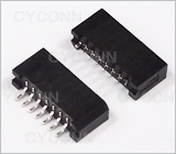 1.25 7P卧贴双面接不带锁扣图，1.25mm 7Pin FPC连接器双面接触图，1.25 7P FPC座，1.25 7PinFPC卧贴图，1.25mm 7Pin SMT NO ZIF  Double Contact FPC Connector Picture