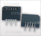 1.0 5PIN 立式 双排 90度 FPC,1.0mm 5PIN 立式 FPC连接器,1.0 双排 90度FPC连接器,1.0 5PIN FFC连接器