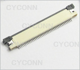 0.5mm 40PIN FPC连接器 H1.2mm,0.5mm 40P FFC连接器 高1.2mm,0.5 H1.2 FPC连接器