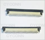 0.5mm 50PIN FPC插座，0.5mm 50PIN FPC连接器，0.5 50PIN FPC 下接