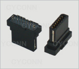 MINI USB 14P 公插，MINI 14PIN 公插，MINI 14P 插头