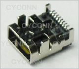 MINI USB 8PIN 插板 C，MINI USB 8PIN SMT C